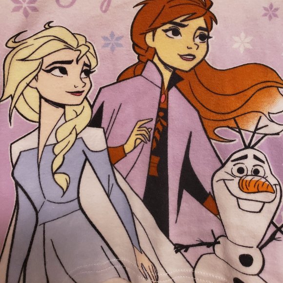 DISNEY FROZEN II PAJAMA TOP THERMAL SLEEPWEAR by NINAS - STRONGER TOGETHER - 5T - Picture 7 of 7